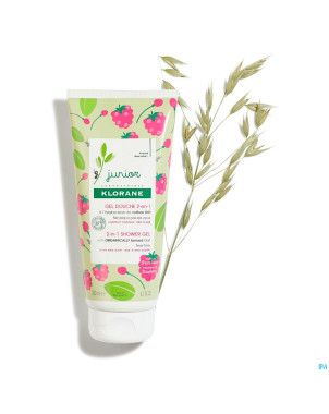 Klorane petit junior gel douche framboise 200ml nf