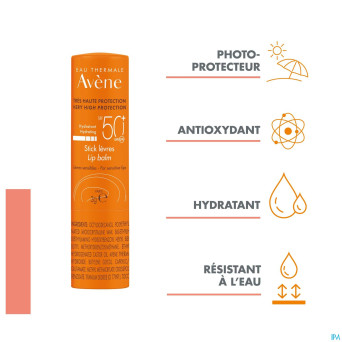Avene sol spf50+ stick levres 3g