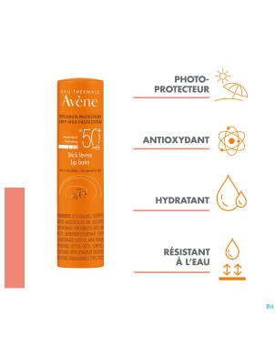 Avene sol spf50+ stick levres 3g