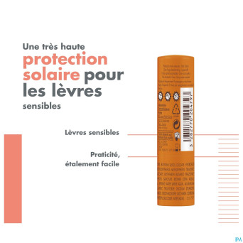 Avene sol spf50+ stick levres 3g
