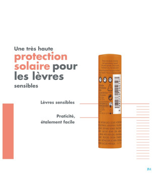 Avene sol spf50+ stick levres 3g