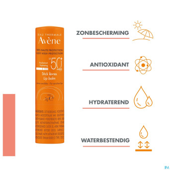 Avene sol spf50+ stick levres 3g
