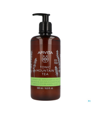 Apivita tonic mountain tea shower gel 500ml