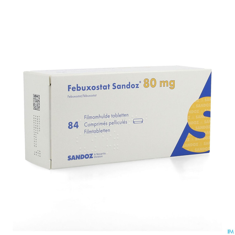 Febuxostat sandoz  80mg comp pell  84