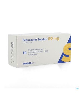 Febuxostat sandoz  80mg comp pell  84