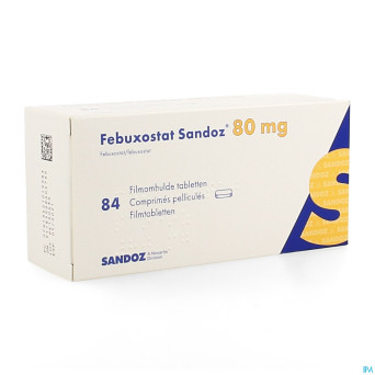 Febuxostat sandoz  80mg comp pell  84