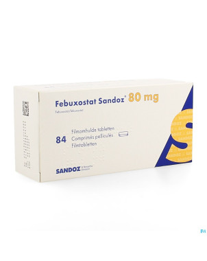 Febuxostat sandoz  80mg comp pell  84