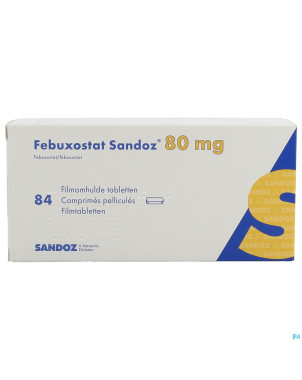 Febuxostat sandoz  80mg comp pell  84