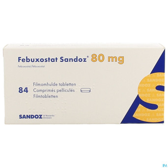 Febuxostat sandoz  80mg comp pell  84