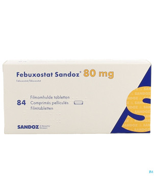 Febuxostat sandoz  80mg comp pell  84