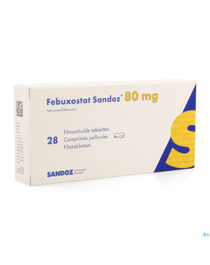 Febuxostat sandoz  80mg comp pell  28