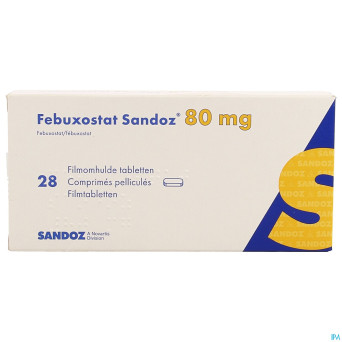Febuxostat sandoz  80mg comp pell  28