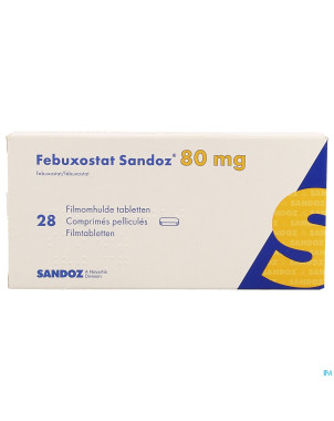 Febuxostat sandoz  80mg comp pell  28