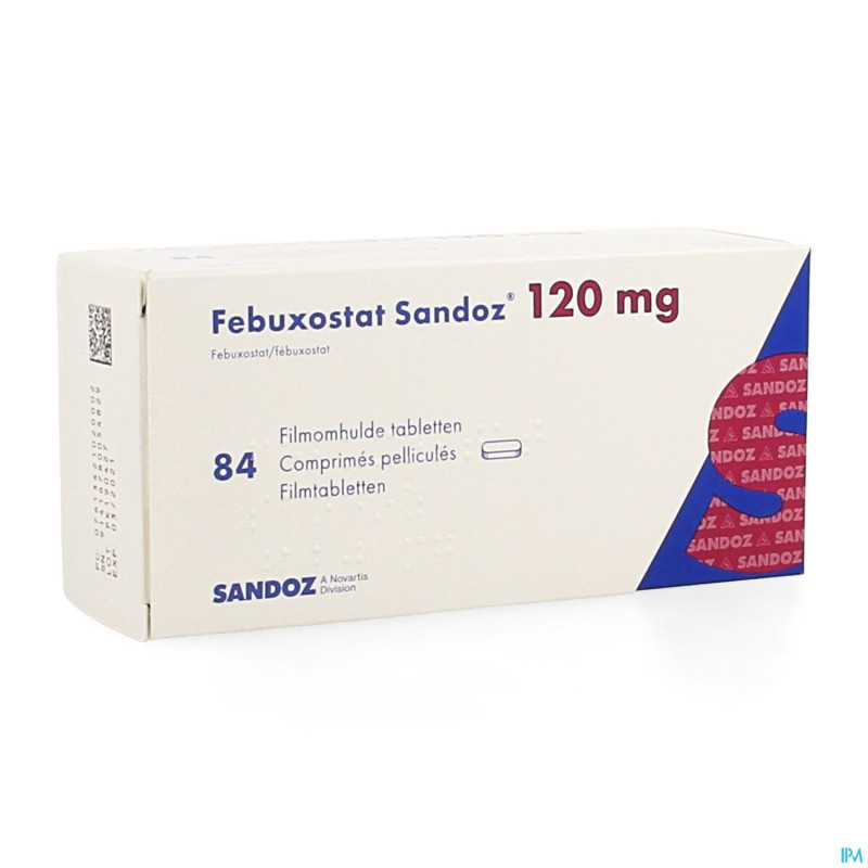 Febuxostat sandoz 120mg comp pell  84