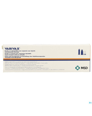Varivax pdr + solv pour susp inj seringue prer. 1