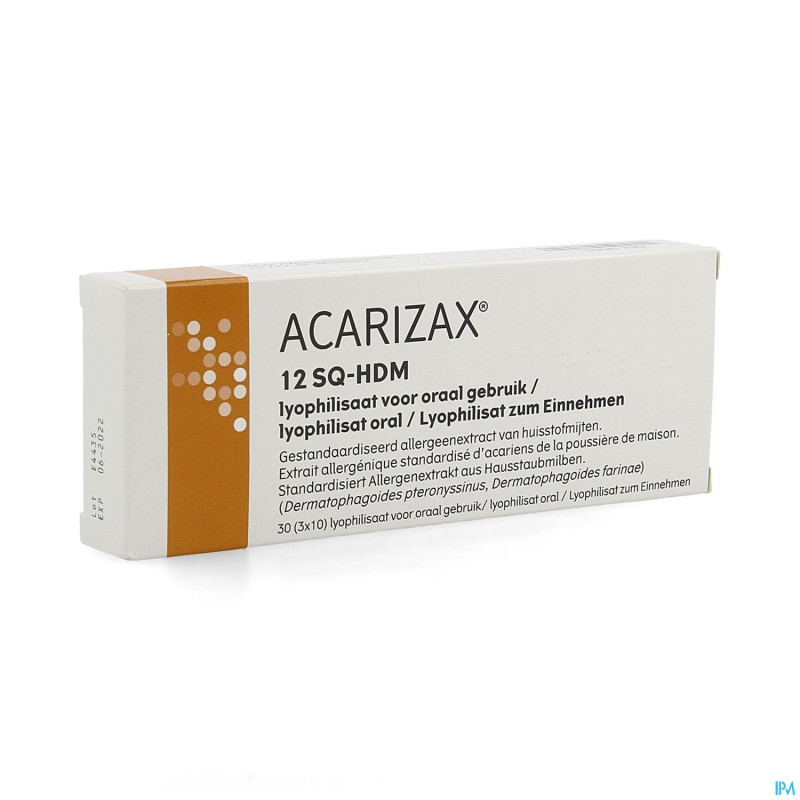 Acarizax lyophilisate sublingual comp fondant 30