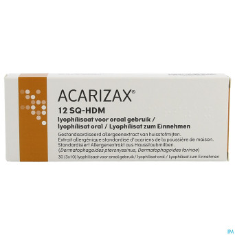 Acarizax lyophilisate sublingual comp fondant 30