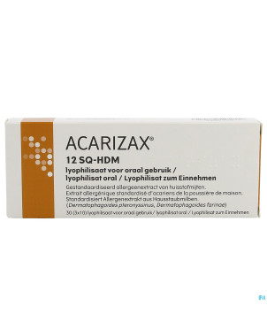 Acarizax lyophilisate sublingual comp fondant 30