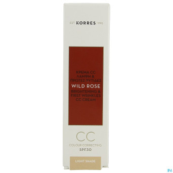 Korres kf rose sauvage creme cc eclat light   30ml