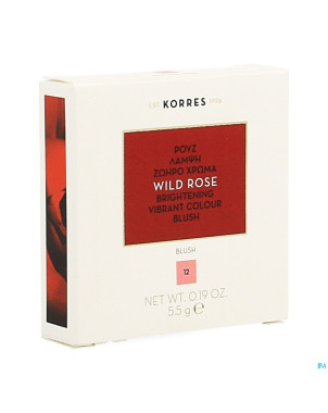 Korres km rose sauvage blush 12 golden pink   5,5g