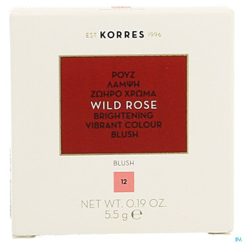 Korres km rose sauvage blush 12 golden pink   5,5g