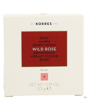 Korres km rose sauvage blush 12 golden pink   5,5g