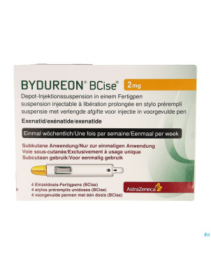 Bydureon 2mg bcise susp inj lib.pr.stylo prerem. 4