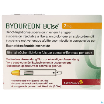 Bydureon 2mg bcise susp inj lib.pr.stylo prerem. 4