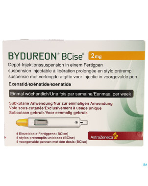 Bydureon 2mg bcise susp inj lib.pr.stylo prerem. 4