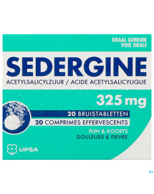 Sedergine 325mg comp efferv. 20 nf