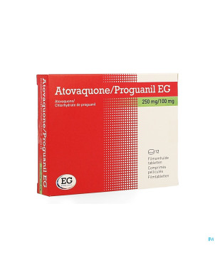 Atovaquone proguanil eg 250mg/100mg comp pell  12