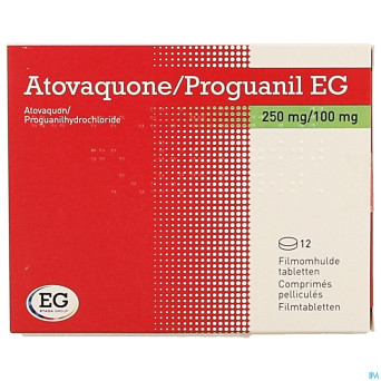 Atovaquone proguanil eg 250mg/100mg comp pell  12