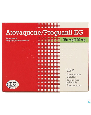 Atovaquone proguanil eg 250mg/100mg comp pell  12
