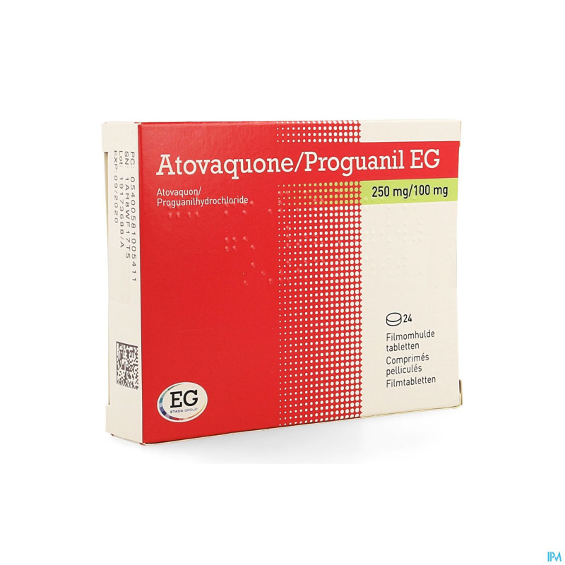 Atovaquone proguanil eg 250mg/100mg comp pell  24