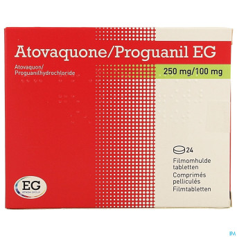 Atovaquone proguanil eg 250mg/100mg comp pell  24