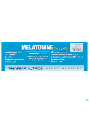Melatonine gouttes 50ml    pharmanutrics