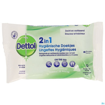 Dettol 2en1    lingettes hygieniques 12