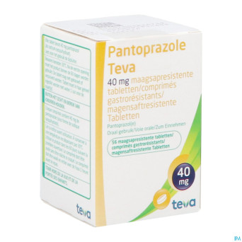Pantoprazole teva 40mg gastro resist comp  56 fl