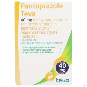 Pantoprazole teva 40mg gastro resist comp  56 fl