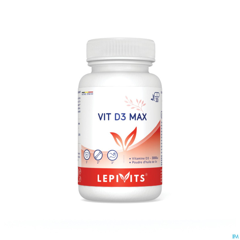 Vit d3 max 3000ui caps 30 lepivits