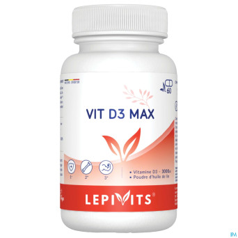 Vit d3 max 3000ui caps 60 lepivits