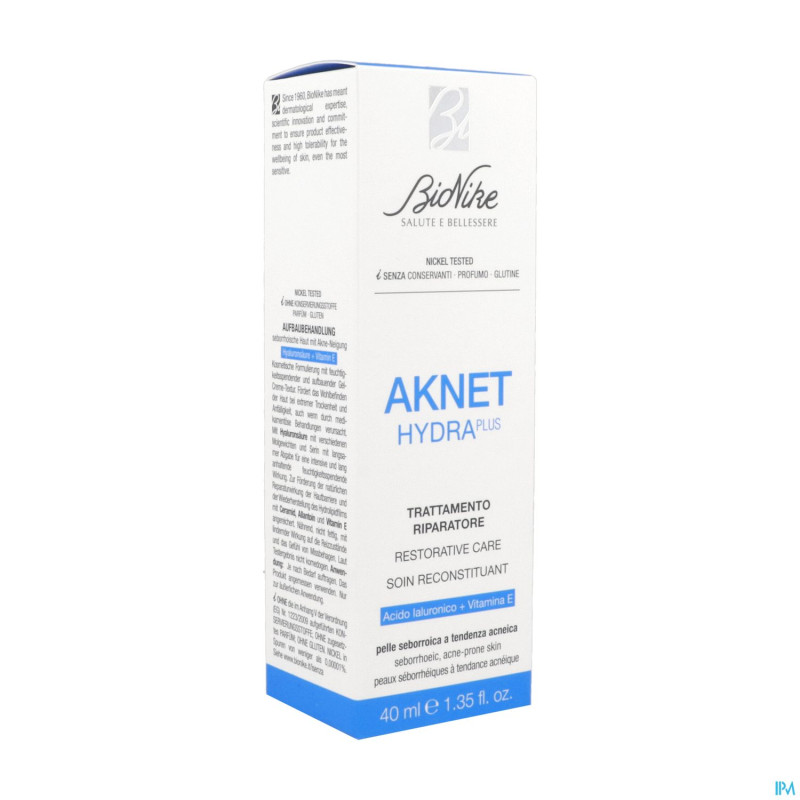 Bionike aknet hydra plus soin reparateur tube 40ml