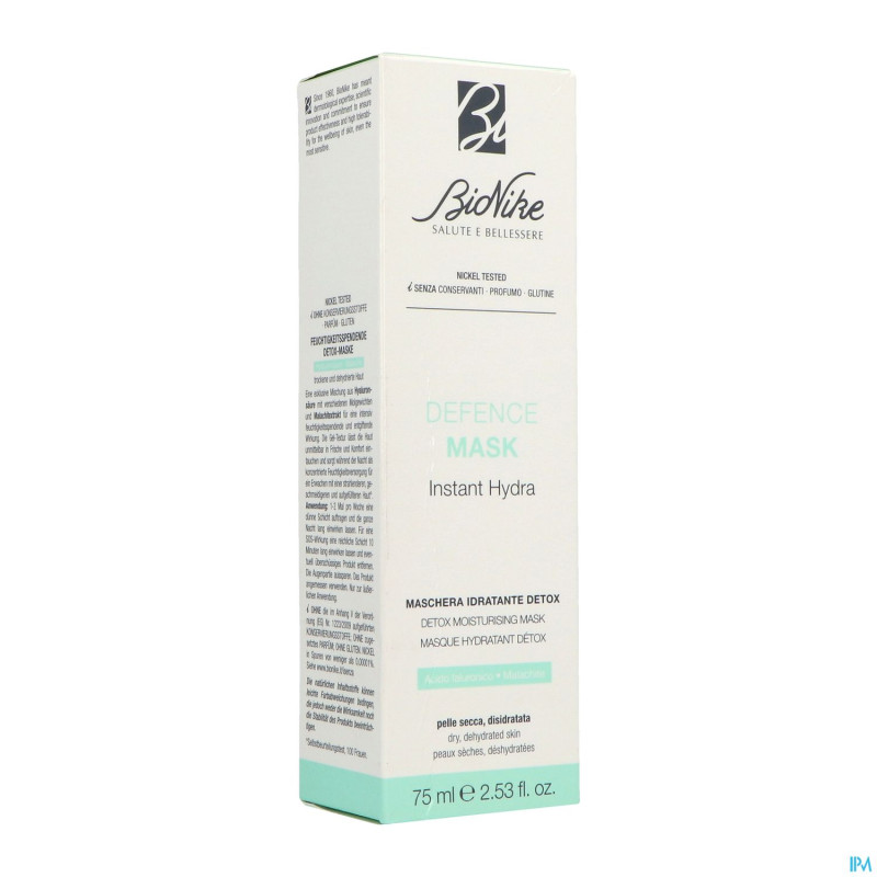 Bionike def mask instant hydra soin detox    75ml