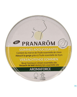 Pranarom aromaforce bio gommes adoucissant.miel 45