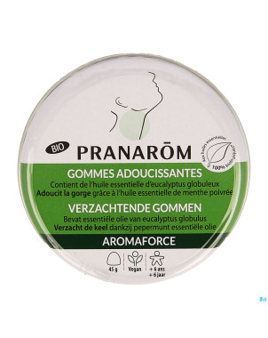 Pranarom aromaforce bio gommes adouciss.eucalypt45