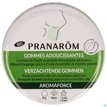 Pranarom aromaforce bio gommes adouciss.eucalypt45