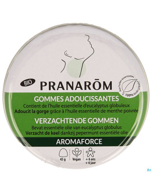 Pranarom aromaforce bio gommes adouciss.eucalypt45