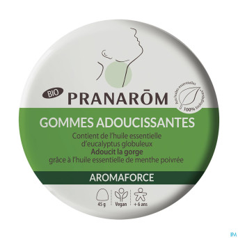 Pranarom aromaforce bio gommes adouciss.eucalypt45