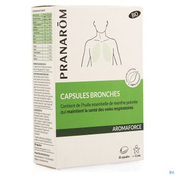 Pranarom aromaforce bio bronches caps 30
