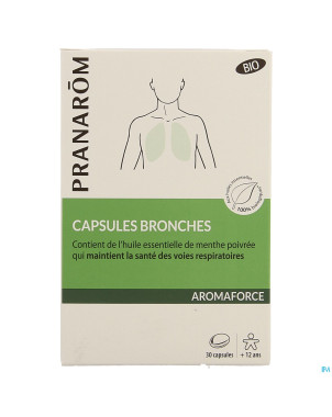 Pranarom aromaforce bio bronches caps 30